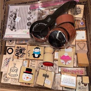 Wood Rubber Stamp Mix 60+